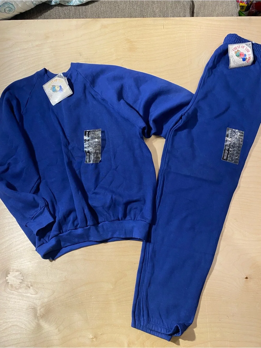 Fruit of the Loom Royal Blue Sweatpants & Top Set Large (SX)